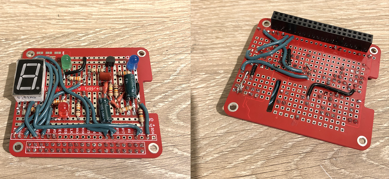 soldering wires on board