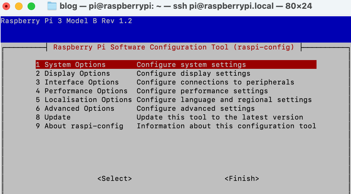 ssh terminal window